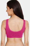 Rosaline Girls Double Layered Non Wired 3/4th Coverage Beginner Bra - Festival Fuchsia — thumbnail 2